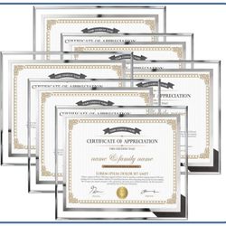 Picture Frames, 6 Packs Silver, 8.5 x 11