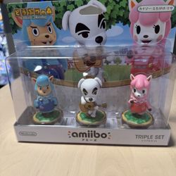 Animal Crossing Amiibo Triple Set (JP Version) – K.K. Slider, Reese & Cyrus – New