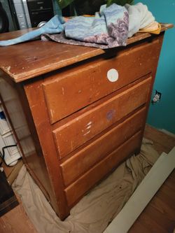 Wood Chest Of Drawer 50.00