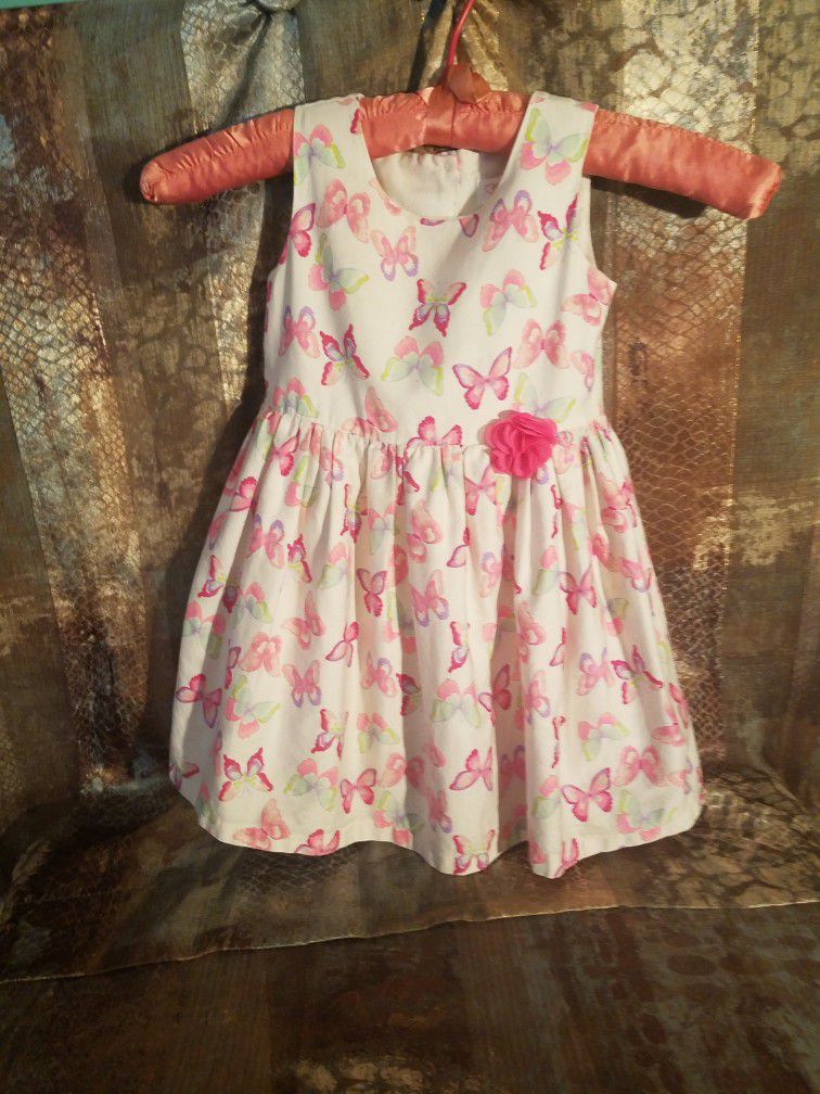 2T Toddler Butterfly Summertime Party Dress