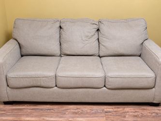 3-Seat Beige Fabric Sofa sleeper bed