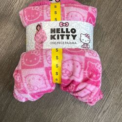 Ladies Or Young Youth One Piece Hello Kitty Pjs 