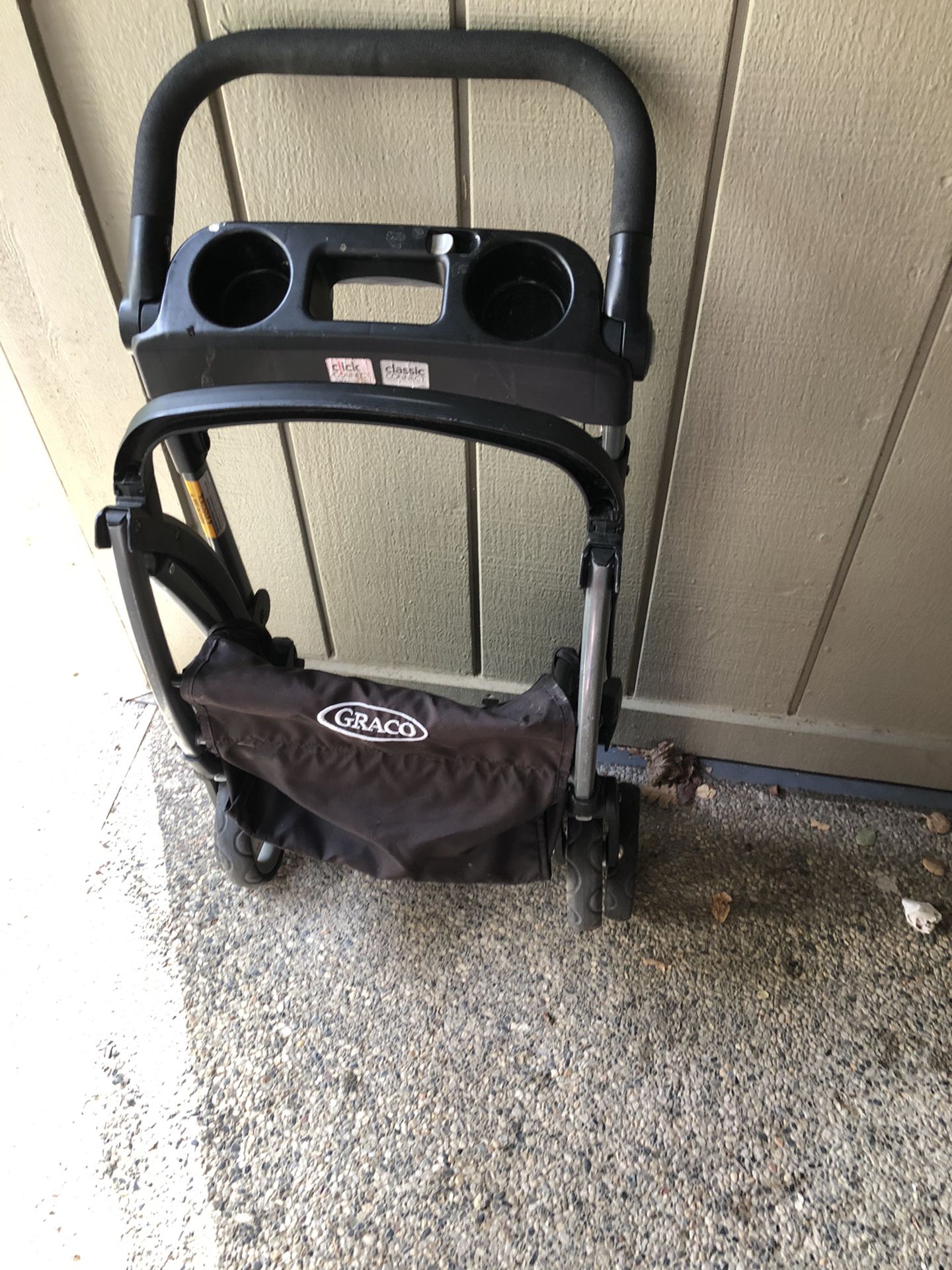 Gracco stroller caddy and extra base $15 each or $25 for both obo