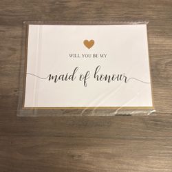 Maid Of Honour Card 