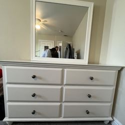 White Dresser With Mirror 