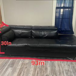 Black Leather Couch