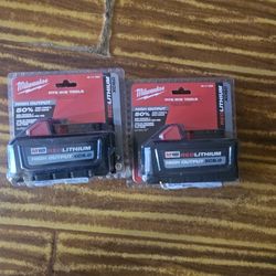 Milwaukee Batteries 8.0 and 6.0