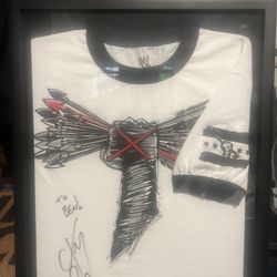CM Punk Autographed And Framed 2013 Tee. 