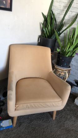 Velvet Yellow arm chair