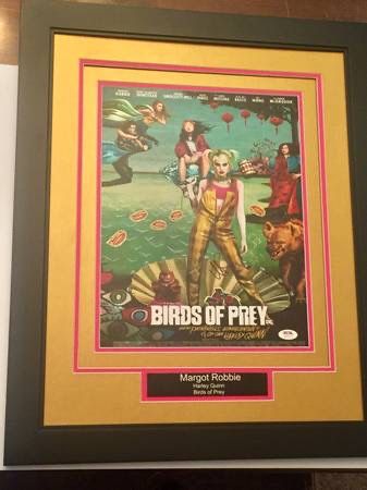 Margot Robbie Signed Framed Autographed 11x14 photo Harley Quinn Batman Joker PSA DC Comics