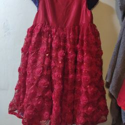 Red Dress Size 5 For Girl