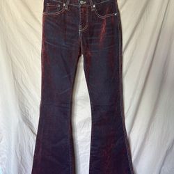 Denim/velvet Flared jeans 