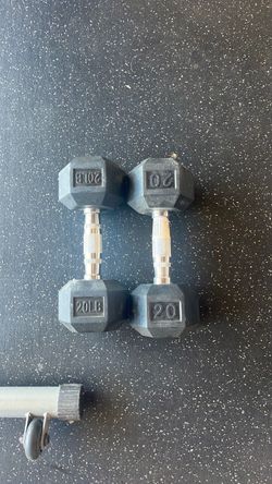 Pair of 20 lb Hex Dumbbells – 40 lbs Total