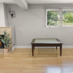 Solid Large Coffee Table (Wood And Glass)