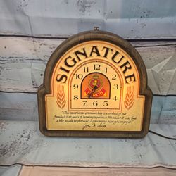 Vintage Stroh's Lighted Signature Beer Sign - Wall Hanger 17” x 18” Plastic