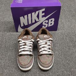 Nike SB Dunk Low Pro PRM Paisley Cacao Wow Summit White DH7534 200 Size 10