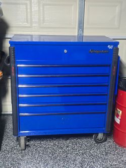 40" Six-Drawer Roll Cart (Royal Blue)