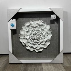 Framed flower wall art
