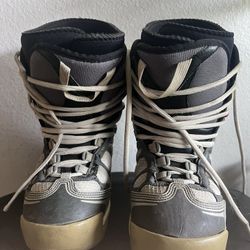 Vintage Point 7 Snowboard Boots Men’s Size 8 Gray & Black – Synthetic Upper – Retro Style
