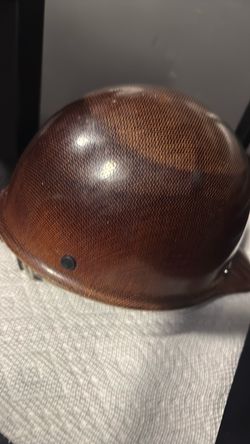 Brown Fiberglass Half Helmet