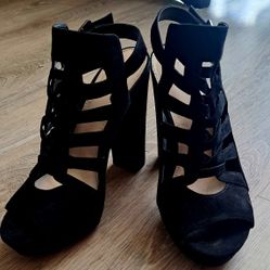 Bar III Women's Black Size 8 M Platform Pump High Heel