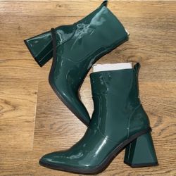 BP Lorraine Pointed Toe Bootie Green Botanical