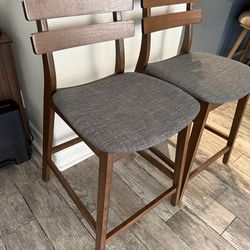 Walnut Counter Stools (2)