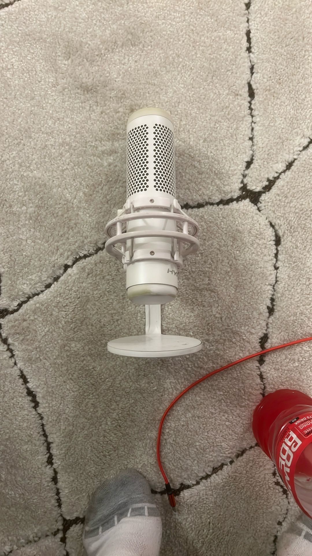 HyperX White Microphone
