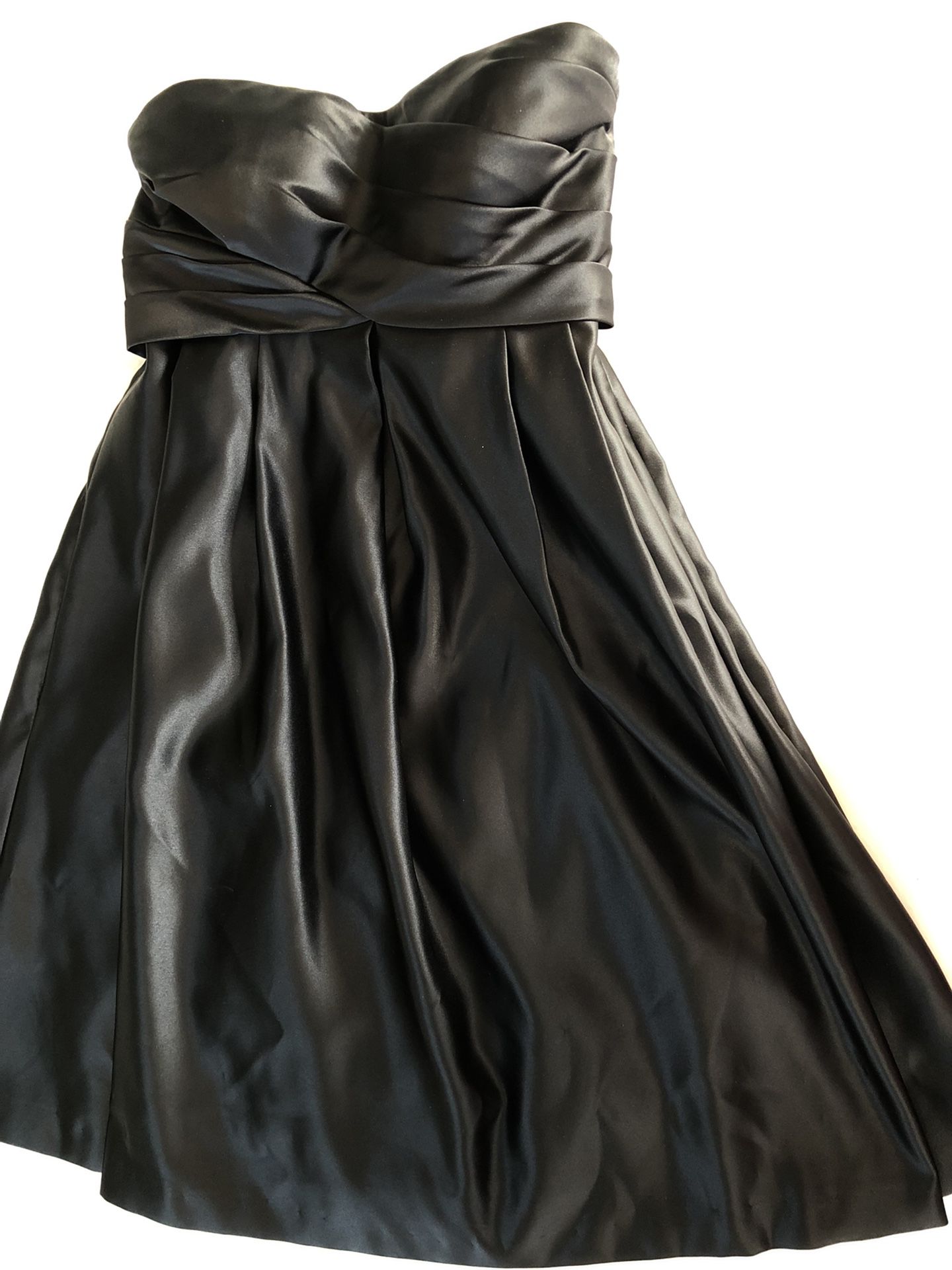 Black Strapless Bridesmaid Dress