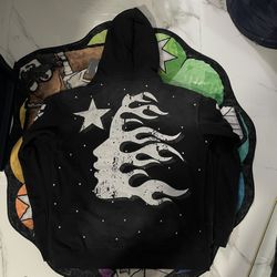 Hellstar Hoodie Black Big Logo Size L