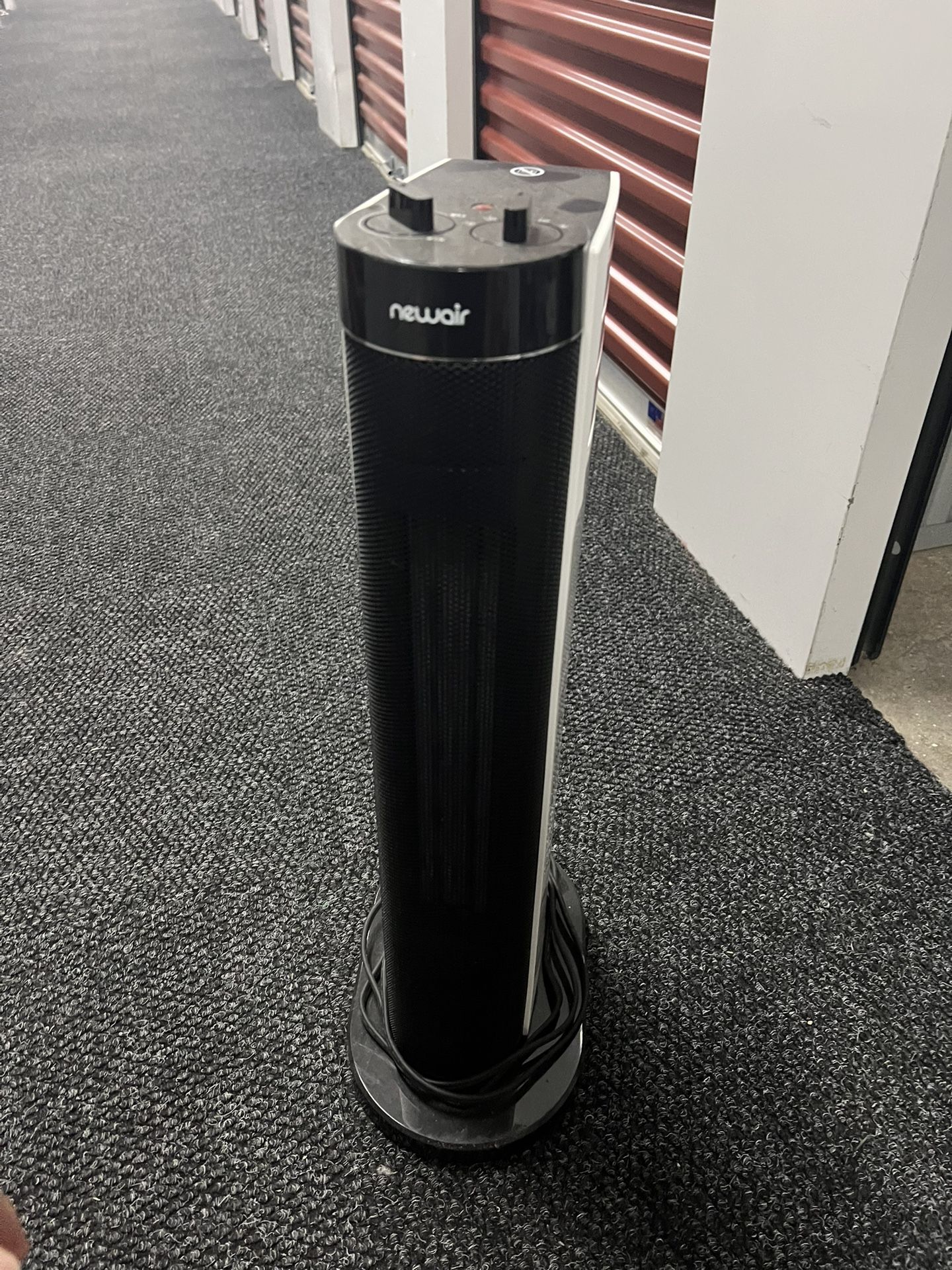 NewAir Portable Ceramic Tower Heater, Wide Angle Oscillation for Fast Quiet Heating for up to 110 sq ft, NIH110WH00, White, Tower Fan