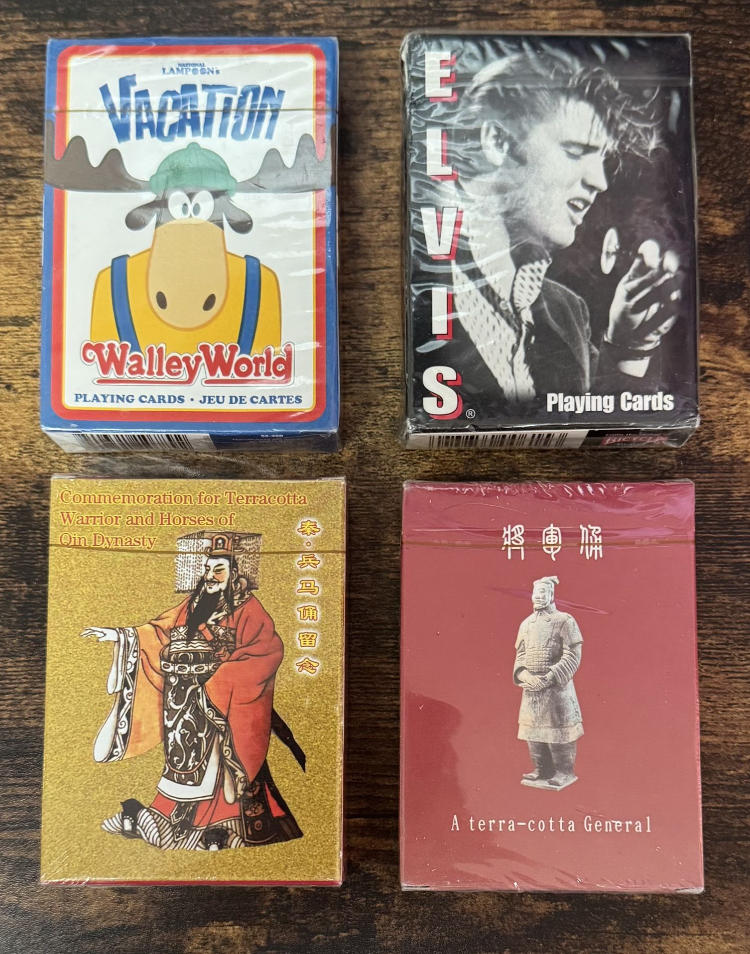 NEW and SEALED Playing Cards Elvis Wally World Terracotta Warriors $3 each or $10 for All