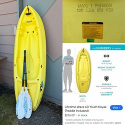 Lifetime Wave Youth Kayak