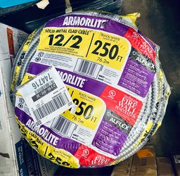 12/2 x 250ft. Solid CU MC Armorlite Cable