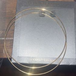 14 Karat Gold Dipped Hoop Earrings And Silver Hoop Earrings 