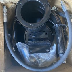 M MINGLE Pressure Washer Hose Reel 100ft, Heavy Duty Steel Hose Reel, Manual Crank Power Washer Hose Reel with Swivel Arm, 3/8" NPT Outlet Pipe, 4000 