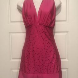 Pink halter dress