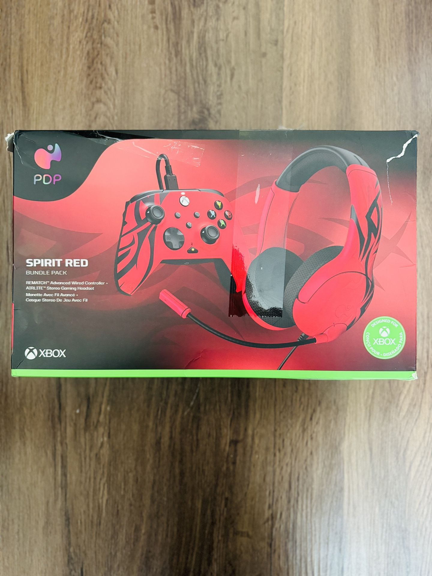 PDP Spirit Red Bundle Pack Controller and Headset Xbox X|S, One