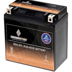 CB CHROMEBATTERY YTX14-BS 200CCA ATV Battery- Rechargeable, Factory sealed, Replacement for Honda TRX 500 420 450 350 300 Rubicon Foreman Rancher