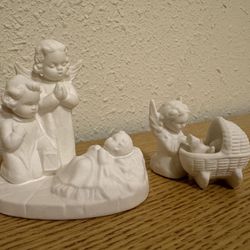 goebel white porcelain figurines