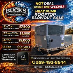 🚨 ROOFTOP HEAT PUMP SYSTEMS! BLOWOUT SALE!