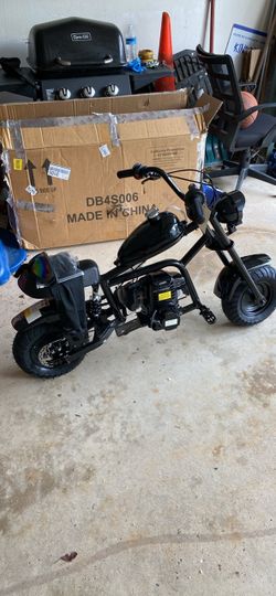 Mini Chopper Style Motorcycle | 49cc Mini Bike | Gas Engine Moto with Headlight