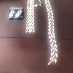 Vintage Fine Jewelry, Necklace, Bracelet, And Earrings 