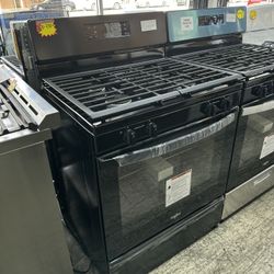 Whirlpool 4 Burner Range Stove Black