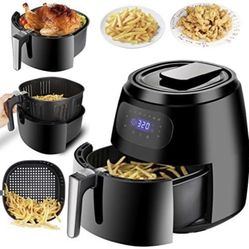 Air Fryer w/Digital Screen, XXL 7.6QT Large Air Fryer Oven w/7 Modes,1700W