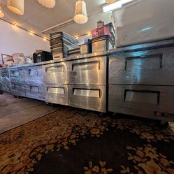 Complete Commercial Refrigeration Line – (5) Units – True + Fagor – Coolers & Drawer Prep Units