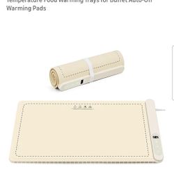 New Electric Food Warming Mat|24x15 inch Soft Roll Up Silicon Warming Matfor Food6 Level Adjustable Temperature Food Warming Trays for Buffet Auto-Off
