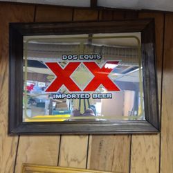 Vintage DOS EQUIS Beer-Imported Man Cave Bar/Pub Mirror