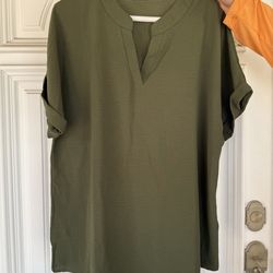 Women’s olive green blouse