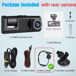 3 Channel Dash Cam For Cars, Van & Truck 